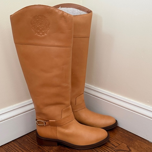 Vince Camuto Amanyir Light Cognac Riding Knee High Boot  Sz 9